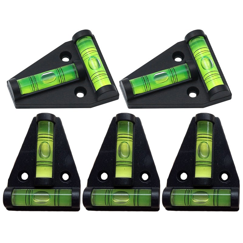 5pcs Two Shaped Levels Mini Triangle Bubble Spirit Levels Vertical Horizontal Levels - Image 1