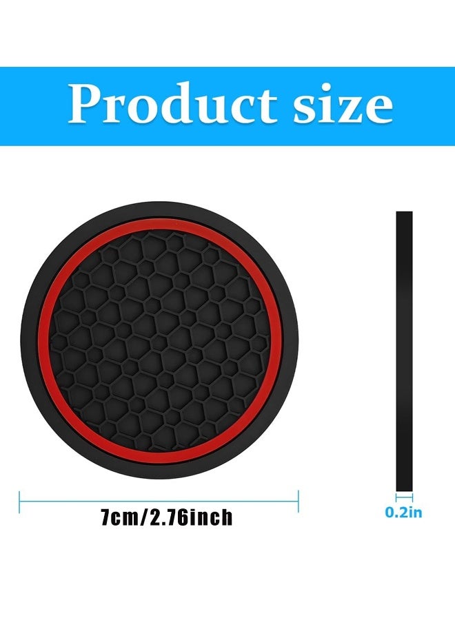 4PCS Car Cup Holder Coasters,2.76 Inch Non Slip Waterproof Dustproof Universal Vehicle Interior Accessories - Image 2