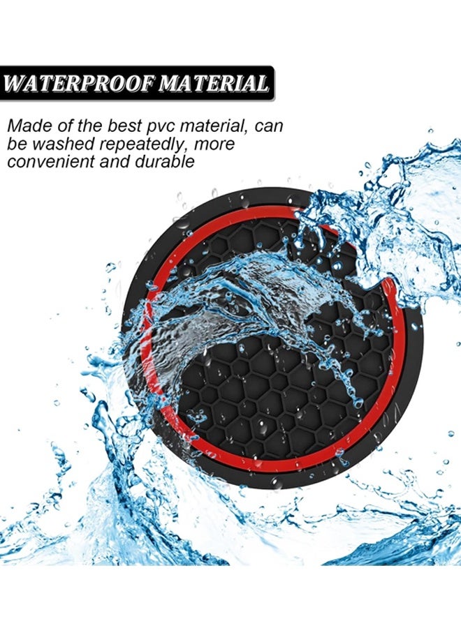 4PCS Car Cup Holder Coasters,2.76 Inch Non Slip Waterproof Dustproof Universal Vehicle Interior Accessories - Image 4
