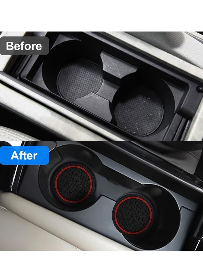 4PCS Car Cup Holder Coasters,2.76 Inch Non Slip Waterproof Dustproof Universal Vehicle Interior Accessories - Image 3