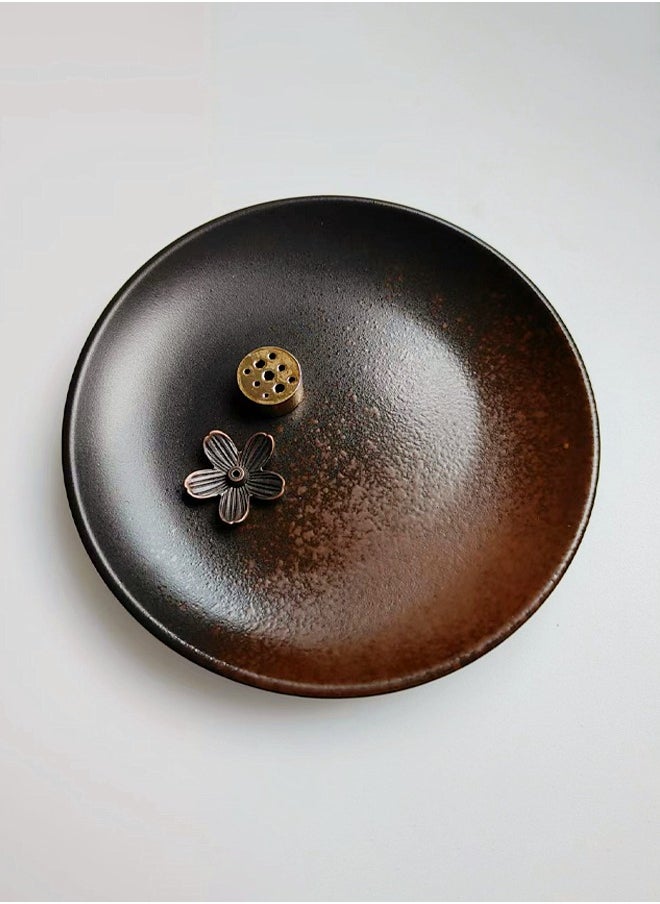 WooFree 2 Pcs Alloy Incense Sticks Burner With Ceramic Ash Catcher  - Image 1