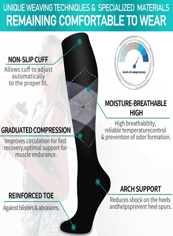 COOLOVER Copper Compression Socks for Women and Men(6 Pairs)-Best Support for Running, Athletic, Nursing, Travel, 49, L-XL - Image 5