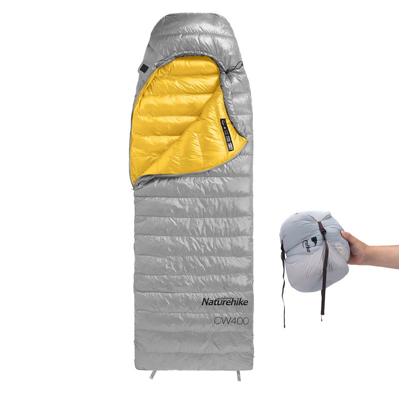 Naturehike Ultralight Down Cold Weather Sleeping Bag 650FP Compact Sleeping Bag 34 Season for Adults Kids Backpacking Camping Hiking Traveling with Compression Sack Grey Large - Image 2