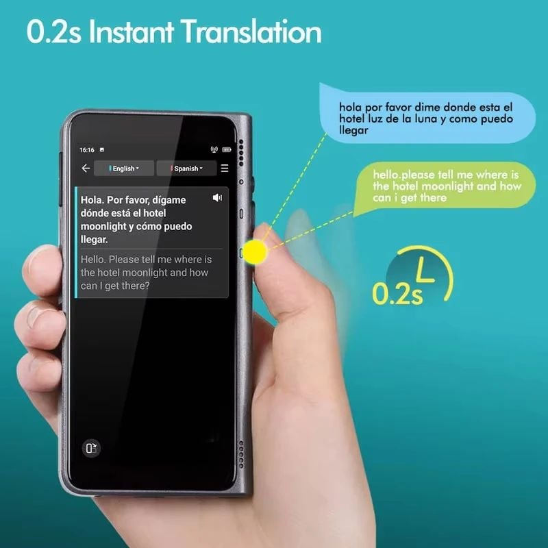 Timekettle T1 Language Translator with 4 Screens and Hdmi, Supports 40 Languages, Black - Image 2