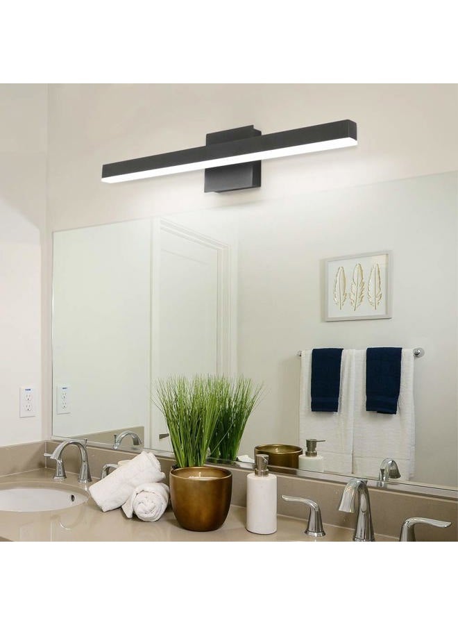 Aipsun 23.6 inch Modern Black Vanity Light LED Black Bathroom Vanity Light Fixtures Black Wall Light for Bathroom (White Light) - Image 2