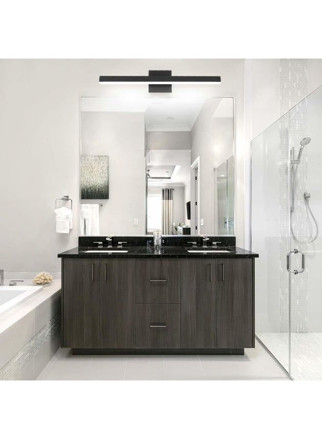 Aipsun 23.6 inch Modern Black Vanity Light LED Black Bathroom Vanity Light Fixtures Black Wall Light for Bathroom (White Light) - Image 3