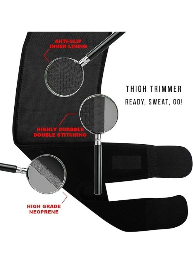 مشذبات الفخذين للرجال والنساء - لف الجسم بالساونا لتدريب الخصر للساقين (مجموعة من قطعتين) - Image 4