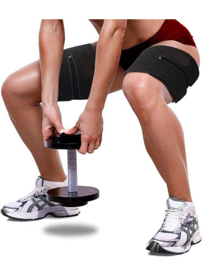 مشذبات الفخذين للرجال والنساء - لف الجسم بالساونا لتدريب الخصر للساقين (مجموعة من قطعتين) - Image 5