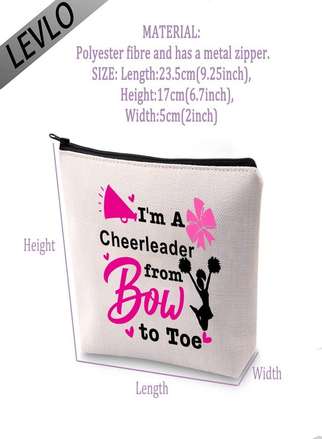 LEVLO Funny Cheerleader Gifts I'm A Cheerleader from Bow to Toe Makeup Bags Cheer Team Gift (I'm A Cheerleader) - Image 2