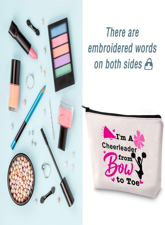 LEVLO Funny Cheerleader Gifts I'm A Cheerleader from Bow to Toe Makeup Bags Cheer Team Gift (I'm A Cheerleader) - Image 3