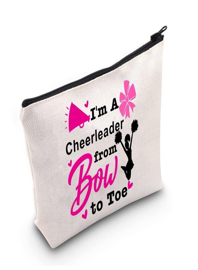 LEVLO Funny Cheerleader Gifts I'm A Cheerleader from Bow to Toe Makeup Bags Cheer Team Gift (I'm A Cheerleader) - Image 1
