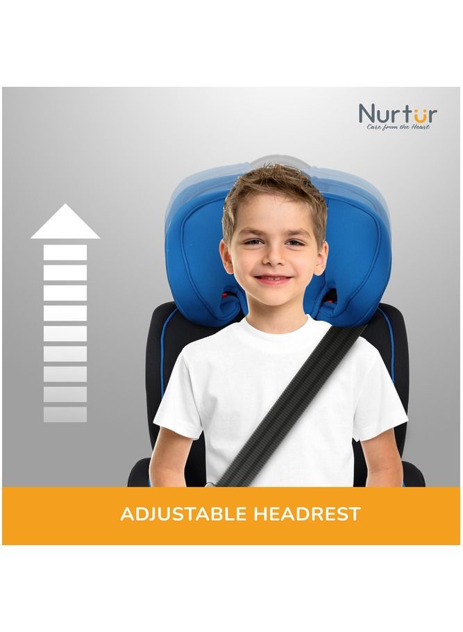 Nurtur Ragnar BabyKids 3in1 Car Seat  Booster Seat  Adjustable Headrest  Extra Protection  5Point Safety Harness  9 months to 12 years  Upto 36kg Official Nurtur Product - Image 5
