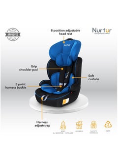 Nurtur Ragnar BabyKids 3in1 Car Seat  Booster Seat  Adjustable Headrest  Extra Protection  5Point Safety Harness  9 months to 12 years  Upto 36kg Official Nurtur Product - pzsku/ZAAE2BF45FF757217E73FZ/45/_/1691744167/b2b8f2aa-3740-4e80-8ad1-b934dc6a1768