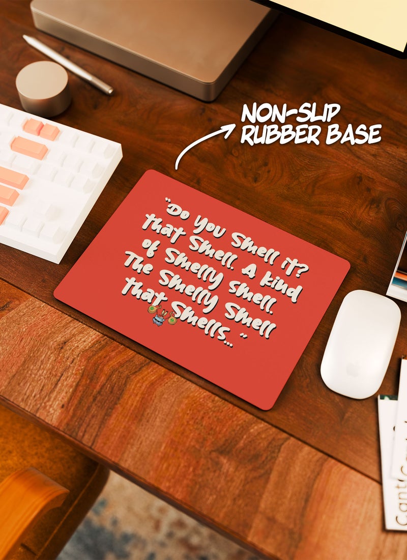 LOUD UNIVERSE Rectangular Desk Mouse Pad Do You Smell Spongebob Squarepants Non-Slip Rubber Base Mouse Pad - Image 3