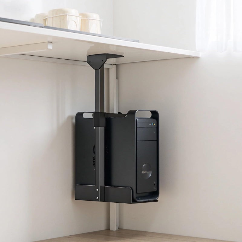 Under Desk CPU Tower Mount Adjustable Heavy Duty Metal Computer Holder - Image 4