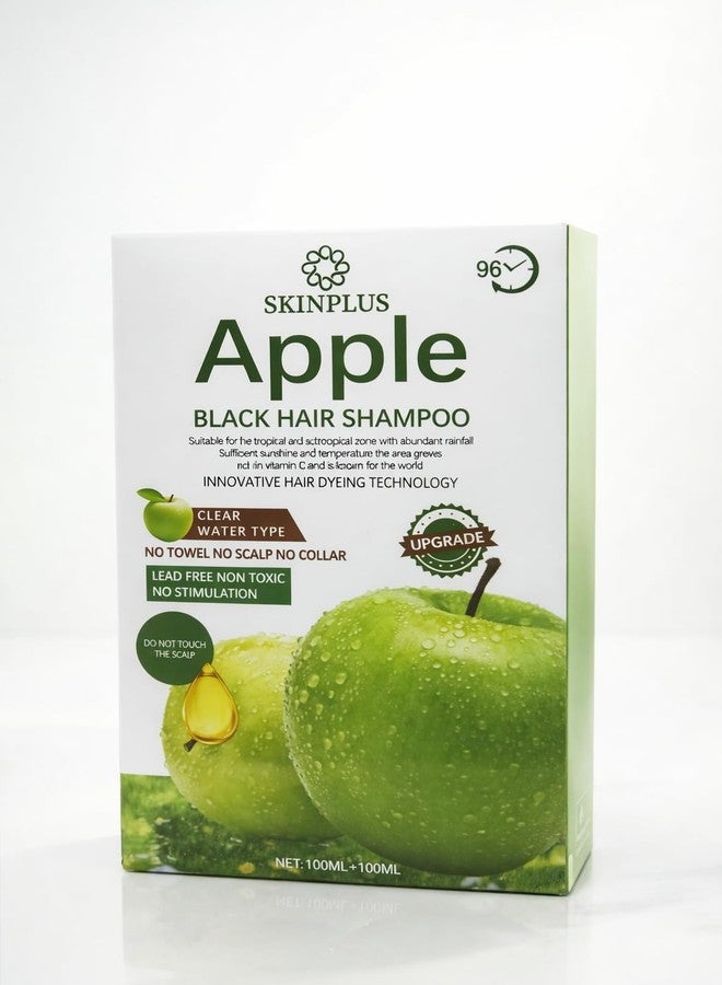 Skinplus Apple Hair Color Shampoo - Instant Black Hair Treatment(100ml + 100ml) - Image 3
