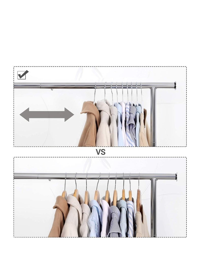 Bukela Clothes Hangers, Heavy Duty Durable Standard Clothes Hanger, Plastic Suit Coat Shirt Hangers, 50 PACK Space Saving Clothes Hanger with Rubber Coating 16.5Inches - 50pcs Light Grey) - Image 3