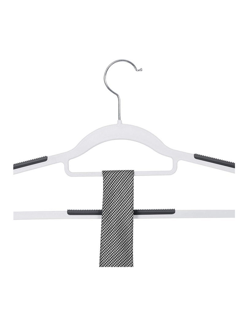 Bukela Clothes Hangers, Heavy Duty Durable Standard Clothes Hanger, Plastic Suit Coat Shirt Hangers, 50 PACK Space Saving Clothes Hanger with Rubber Coating 16.5Inches - 50pcs Light Grey) - Image 5