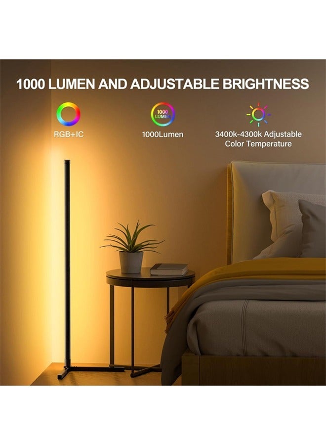 KLNAMAEAAN Remote Control Bluetooth Version RGBIC LED Floor Lamp For Corner Standing, Bedroom and Bedside Decoration Living Room 1.6 Meter - Image 5