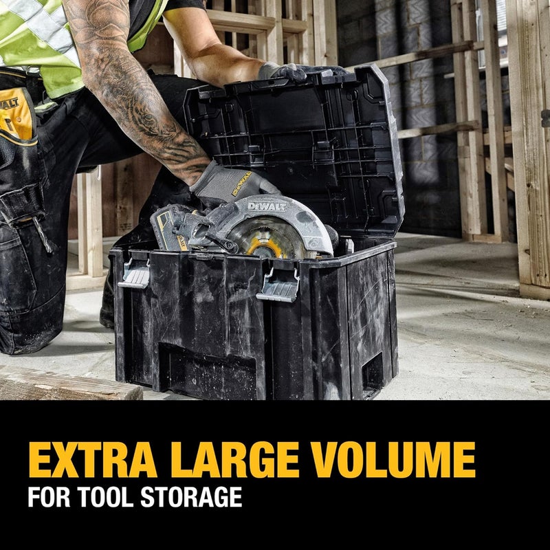 DEWALT TSTAK Tool Box Extra Large Design Removable Tray for Easy Access to Tools Water and Debris Resistant DWST17806 - Image 4
