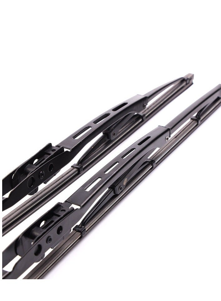 Silent and High-Quality U-Shaped Connector Ribbed Wiper Blades, a Pair of Universal Anti-Scratch Windshield Wipers for Multiple Car Models (Optimal Choice for Vehicle Owners' Adaptation), 26 Inches - Image 1