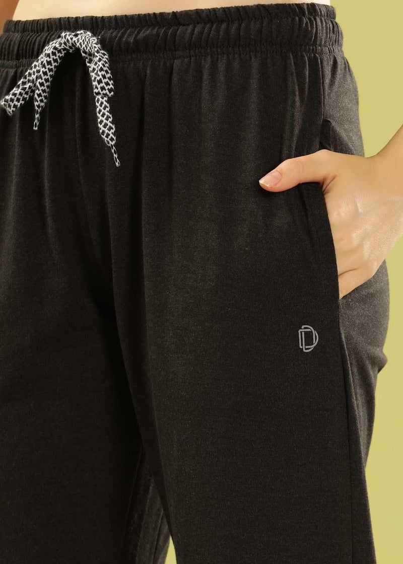 Dollar Women's Cotton Track Pant (8905203773893_AWTP-941-CHCL-PO1_S) Charcoal - Image 4