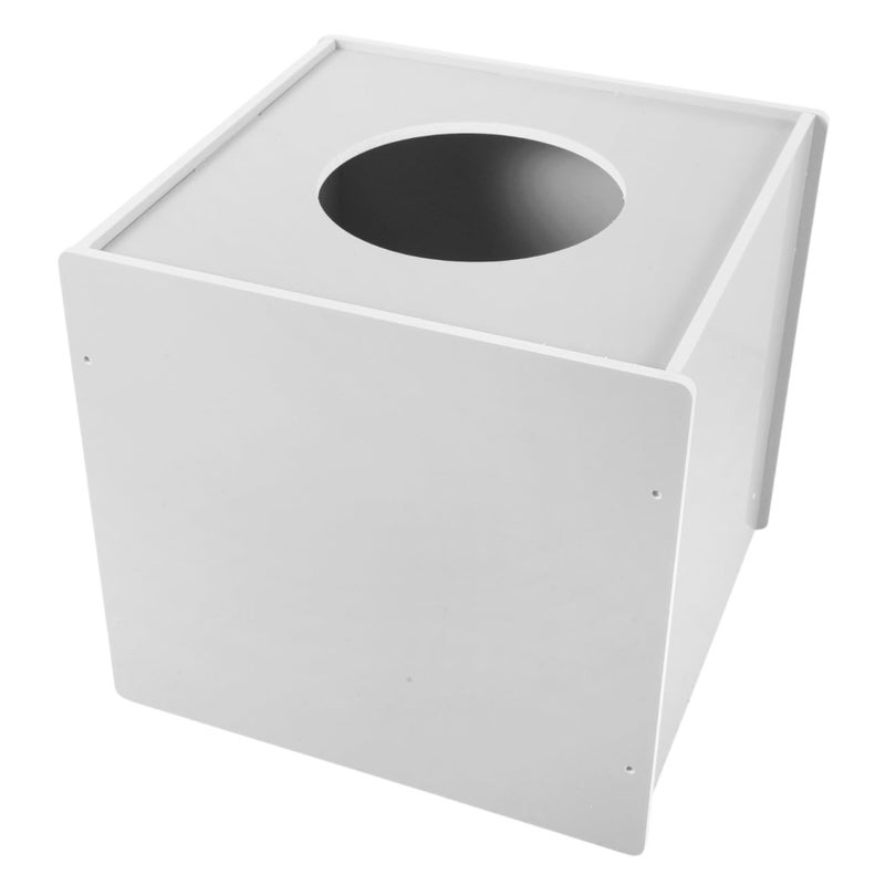 Cabilock White Lottery Box Raffle Ticket Container Multifunctional Drawing Box for Fundraising Voting Party Games 827X787X748 Inch - Image 2