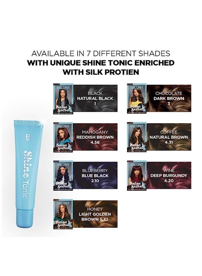 Bblunt Salon Secret High Shine Crème Hair Colour Natural Black 1 - Image 5