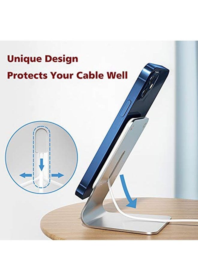 TYCOM - Tycom for MagSafe Desk Mount, Aluminum Desktop Phone Stand Holder Dock for iPhone 12 13/iPhone 12 13 Pro/iPhone 12 13 Pro Max/iPhone 12 13 Mini (L Shape) - Image 1