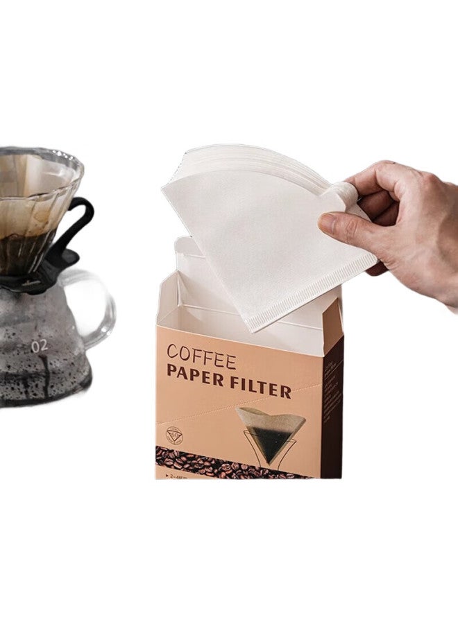 Yijuke [50 Sheets] V01 Coffee Filter Paper, V60 Pour-Over Coffee Filter Paper, V-Shaped Funnel Filter Cup Dedicated Filter Paper, Conical - Image 3
