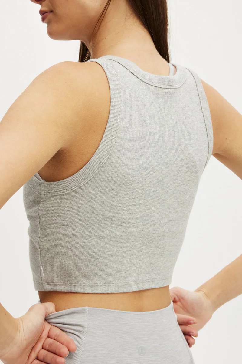 Cotton On  ACTIVE RIB CURVED HEM TANK TOP for Women | Best Price UAE