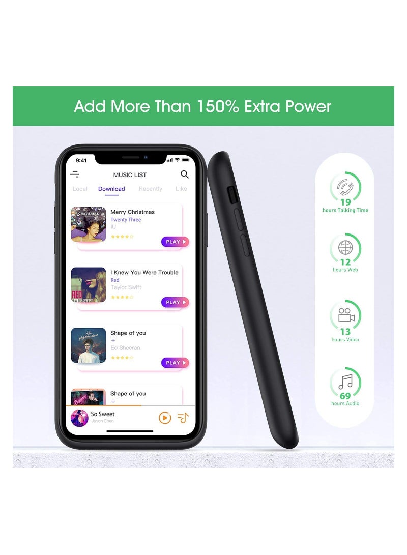 تايجر Battery Case for iPhone 11 – 4500mAh Rechargeable Portable Charging Case with Power Backup | Slim Protective Extended Battery Pack Cover for Daily Use, Travel, and Emergency Charging – Black - Image 4