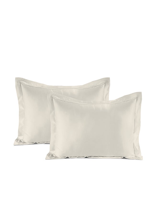 Boutique Blanche Boutique Blanche 2 pcs off white sateen cotton pillowcases 50*90 cm   300 thread count