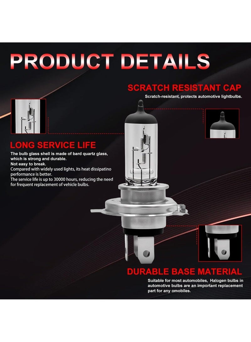 MUNTAQI FEEMA 2PCS High-Performance Halogen Headlight Bulb High Quality Quartz Glass for Bright and Clear Light H4 12V, 100/90W BL10776 - Image 5