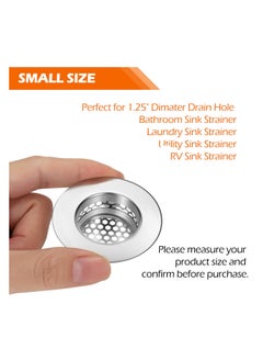 SYOSI 1.1" Bathroom Sink Strainer, Stainless Steel Drain Filter, Small Drain Strainer, Bathtub Lavatory Sink Drain Strainer Hair Catcher for Laundry, Mop Pool, Utility, Slop, RV Sink, Lavatory  - Image 3
