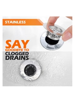 SYOSI 1.1" Bathroom Sink Strainer, Stainless Steel Drain Filter, Small Drain Strainer, Bathtub Lavatory Sink Drain Strainer Hair Catcher for Laundry, Mop Pool, Utility, Slop, RV Sink, Lavatory  - Image 4