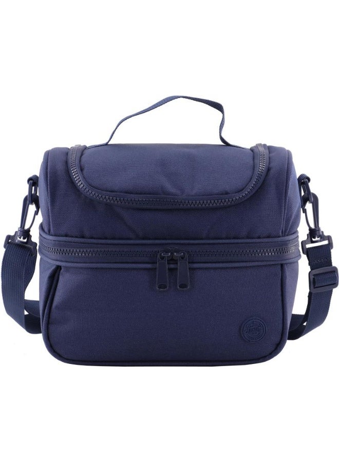 Atrium Big Zipper Lunch Bag Solid Navy 24cm - Image 1