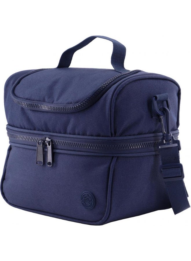 Atrium Big Zipper Lunch Bag Solid Navy 24cm - Image 5