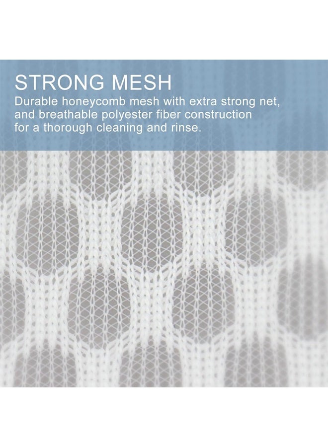 3PCS Laundry Bag, 60*60cm, Durable Storage Honeycomb Mesh Wash Bags for Laundry, Travel Storage Organize Bag, Travel Laundry Bag, with Zipper Guard - Image 2