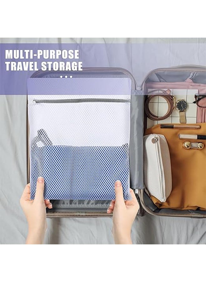 3PCS Laundry Bag, 60*60cm, Durable Storage Honeycomb Mesh Wash Bags for Laundry, Travel Storage Organize Bag, Travel Laundry Bag, with Zipper Guard - Image 5