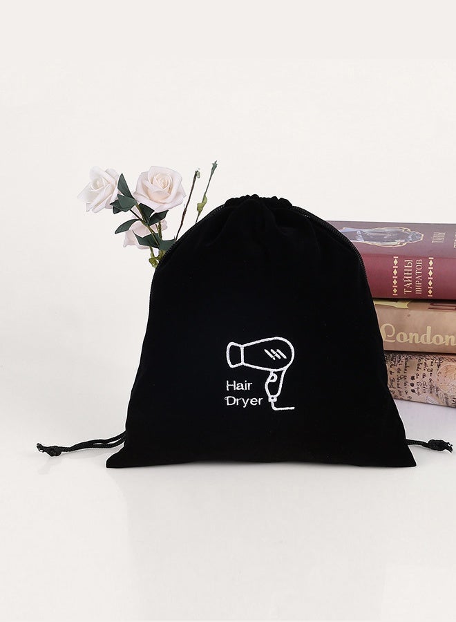 حقيبة منظم حقائب قماشية حقائب مجفف شعر برباط حقيبة مجفف شعر فندقية حقيبة برباط حاوية محمولة للمنزل والسفر حقيبة مجوهرات سفر حقيبة أدوات الزينة للسفر - Image 4