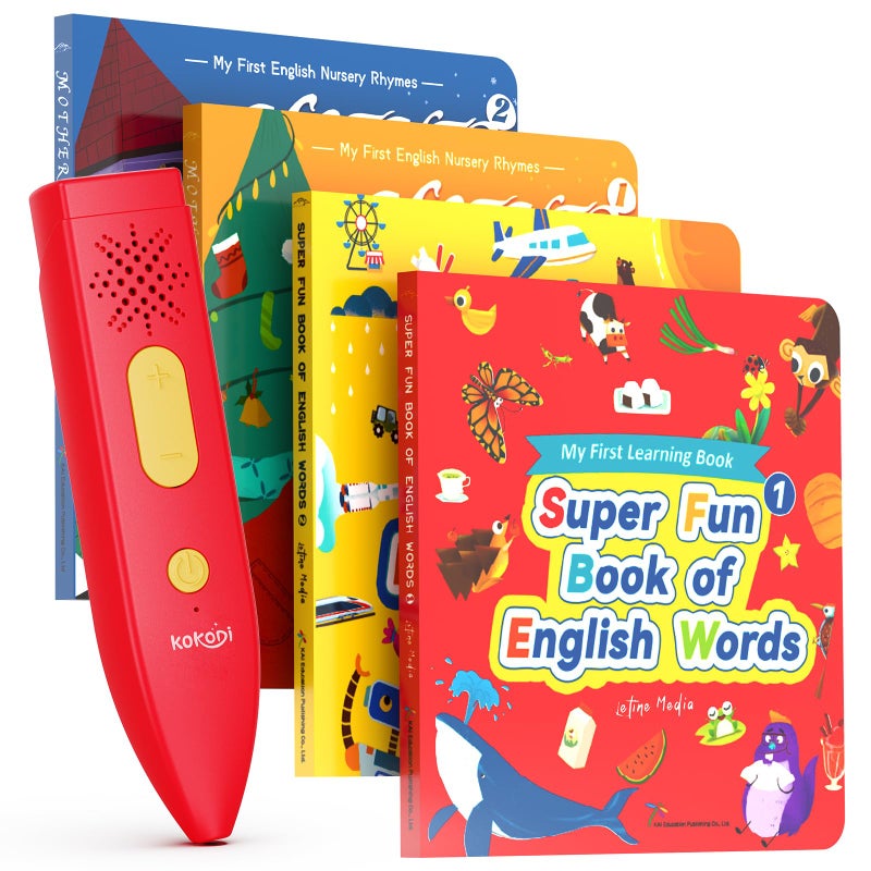 KOKODI Talking Pen Books Sets Autism Sensory Games Interactive Audio Sound Books Kids Learning Electronic Toys for Toddlers Kids Early Educational Gifts Birthday Gifts for Boys Girls Age 2 3 4 5 - Image 3