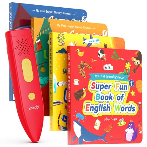 KOKODI Talking Pen Books Sets Autism Sensory Games Interactive Audio Sound Books Kids Learning Electronic Toys for Toddlers Kids Early Educational Gifts Birthday Gifts for Boys Girls Age 2 3 4 5 - Image 1