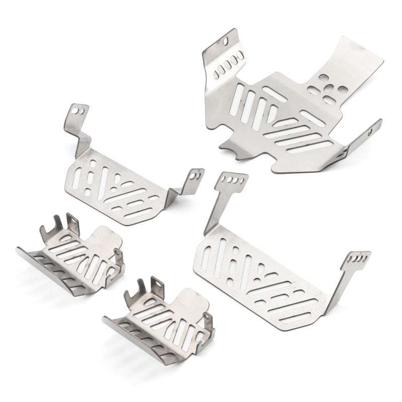 Stainless Steel Chassis Armor Plate Type 2 Silver - High-Strength Impact Resistant Anti-Skid Plate for 1/10 Remote Control Crawler Traxxas TRX4 Off-Road Use - Image 3