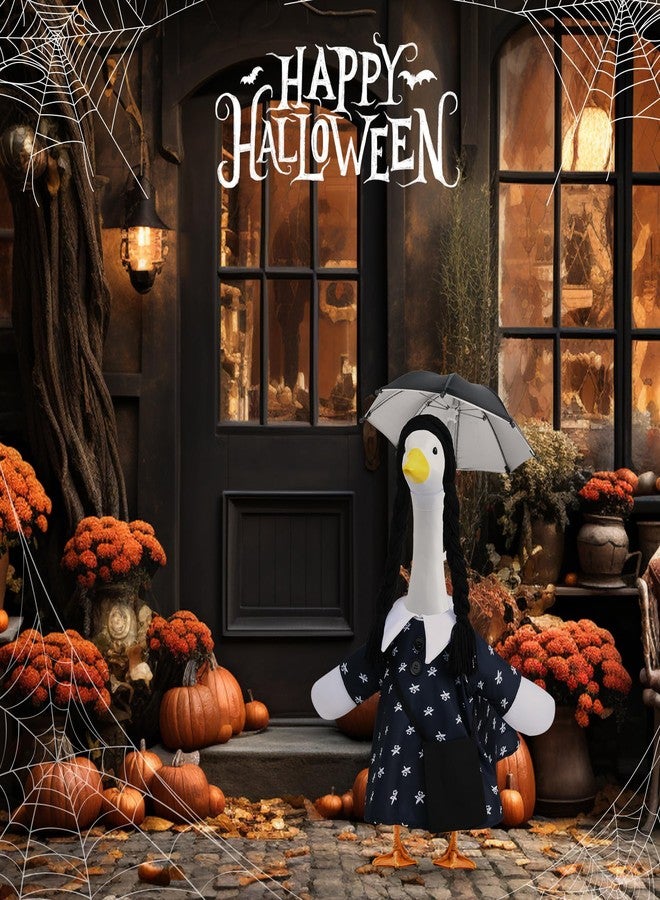 VIVOLOOM Halloween Porch Goose Outfit Fits 23” Goose Statue Cute and Fun Black Dress Lawn Goose Clothes for Porch Yard and Patio Decor - Image 2