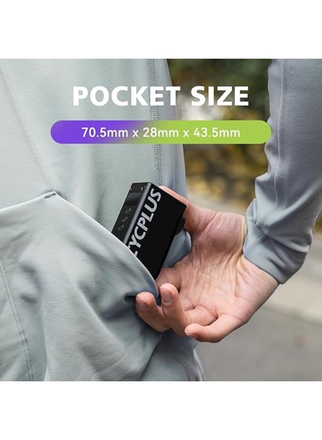 CYCPLUS Tiny Pump Mini Bike Tire Pump with Gauge, Max 120 PSI Electric Bicycle Air Pump, Auto Stop, with Presta and Schrader Valve for E-Bike, Mountain Bike, City Bike and Road Bike AS2PRO, Black - Image 3