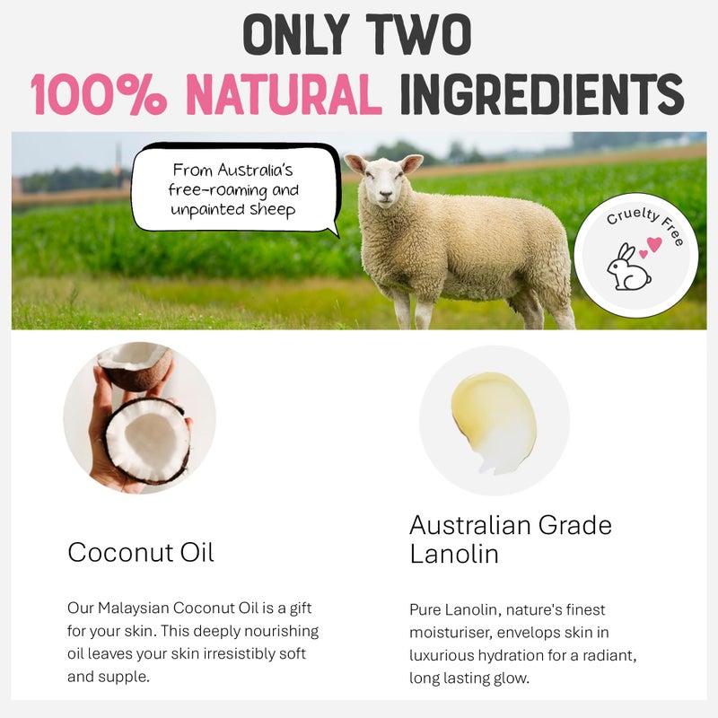 DR. LIPP Dry Skin Heroes [BFF ultra rich Balm 30ml & Original Nipple Balm 8ml] – 14-in-TWO Multi-Use Balms for Lips, Nipples & More – 100% Natural Coconut Oil & Lanolin – Fragrance & Cruelty Free - Image 5