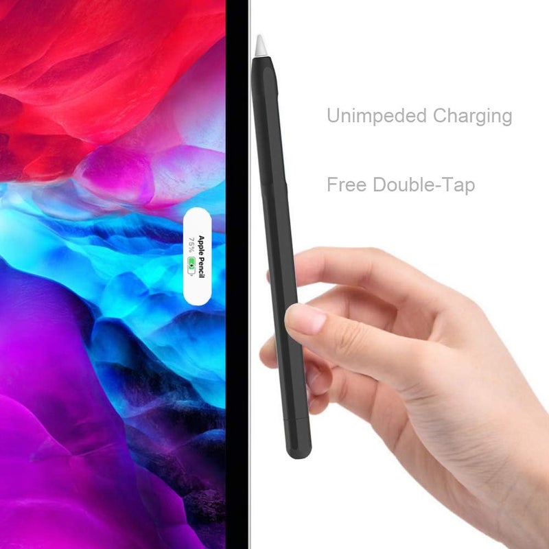 غطاء لقبضة قلم Apple كإكسسوارات حامل لقلم Apple من الجيل الثاني مع غطاء واقي للطرف لقلم iPad (أسود) - Image 4