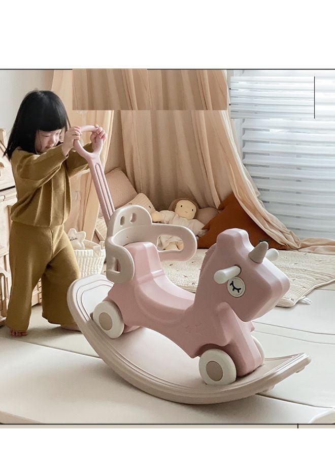 BEIE Unicorn Rocking Carriage with Seat Cushion-Musical Model Traditional Toy for Nursery & Playroom Kids, Best Birthday Gift for Toddler's Boys and Girls - Image 2