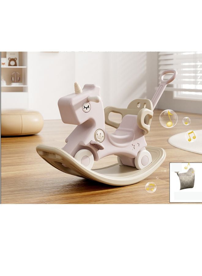 BEIE Unicorn Rocking Carriage with Seat Cushion-Musical Model Traditional Toy for Nursery & Playroom Kids, Best Birthday Gift for Toddler's Boys and Girls - Image 3